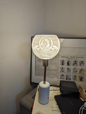 Spherical lampshade - Lithophane with MGM logo