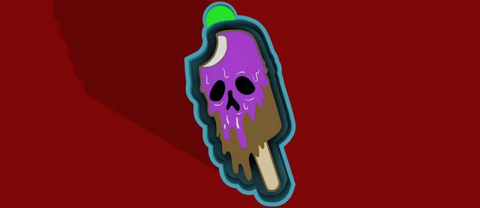 🍦💀 Screamy Cone – Freshie, Keychain, Resin & Candle Mold