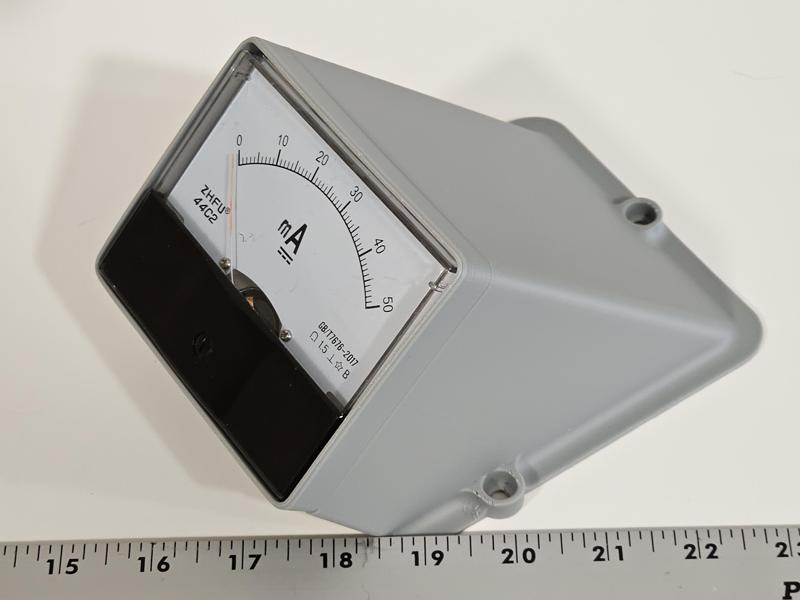 Ammeter Panel Mount - Raised & Tilted - Parametric