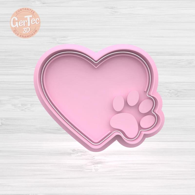 HEART WITH STAMP + Cutter + Stamp / Cookie Cutter