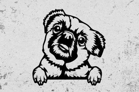 Pug dog wall decoration wall decoration pet dog deco wall house realistic pet