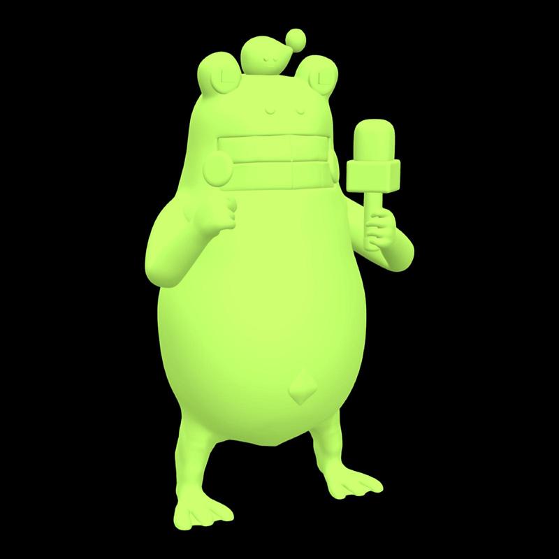 🎙️ Yu-Gi-Oh! Vrains Frog Announcer Yamamoto – HD 3D Print Model