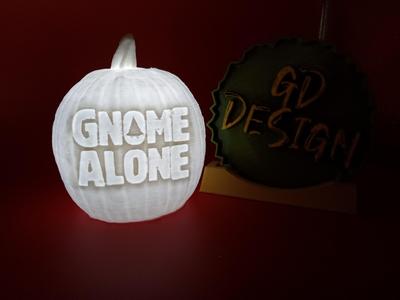 Gnome Alone HALLOWEEN PUMPKIN LIGHT