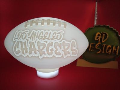 Los Angeles Chargers 3D GRAFFITI FOOTBALL LIGHT