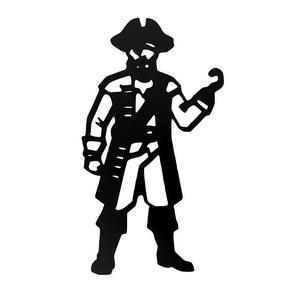 Pirate Man Line Art Wall Art