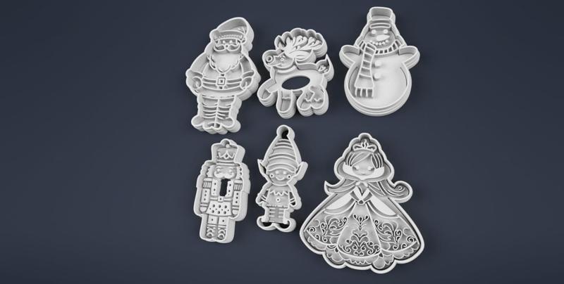 Christmas cookies cutters and stencils - chess set!