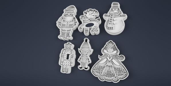Christmas cookies cutters and stencils - chess set!