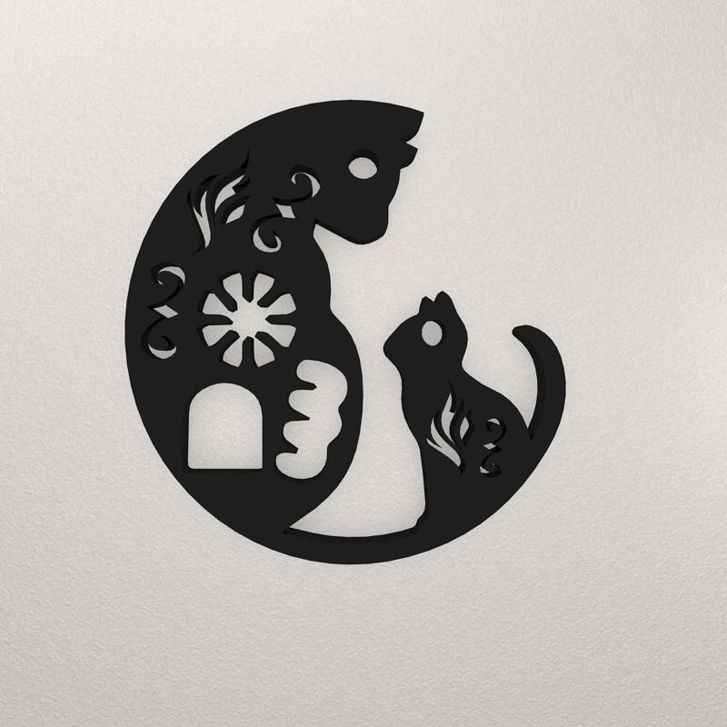 Moon Cat Wall Decoration WANISHI10