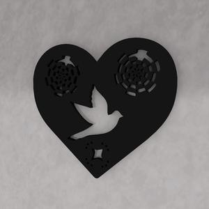 Heart WALL ART DECOR 2D SCULPTURE WAHELISH31