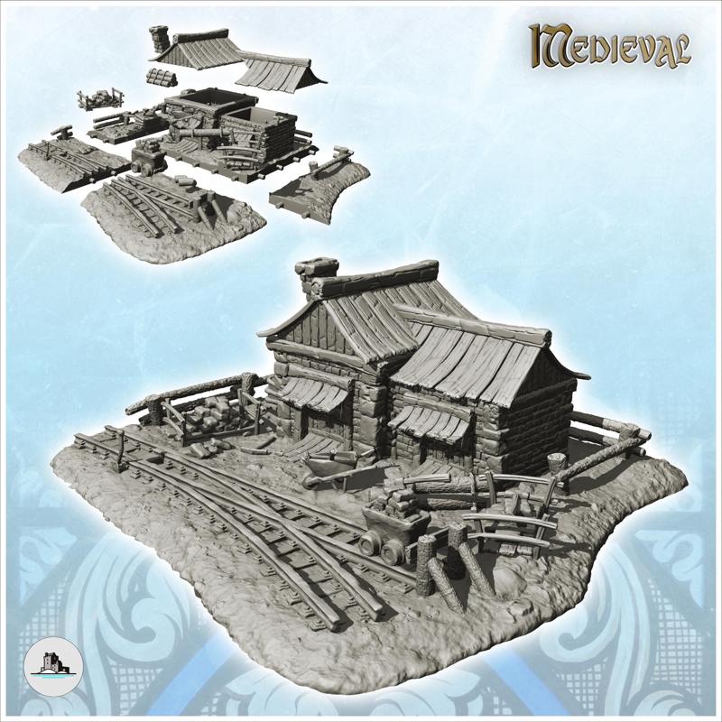 Tailor's workshop with material and equipment (12) - Medieval Gothic Feudal Old Archaic Saga 28mm 15mm