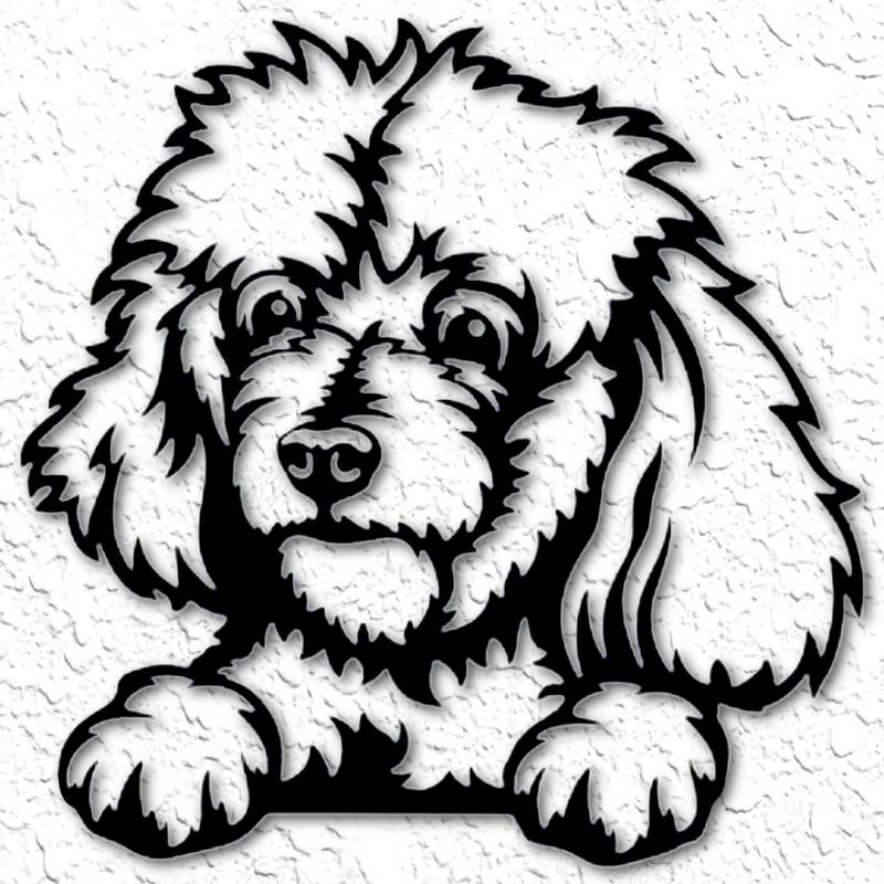 Poodle wall decor poodle dog wall art puppy 2d art