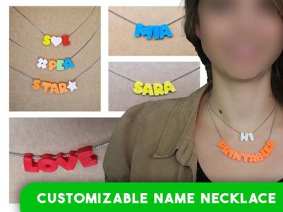 Customizable name (& numbers) necklace