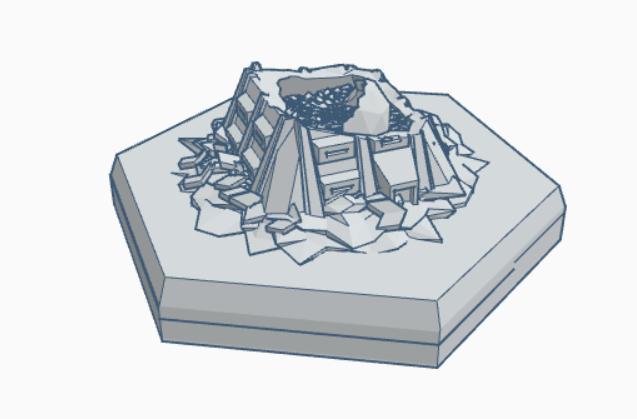 Ruined Sensor Tower Hex Map Scale HMSMilR012
