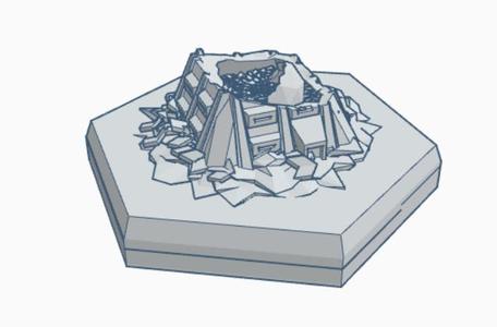 Ruined Sensor Tower Hex Map Scale HMSMilR012