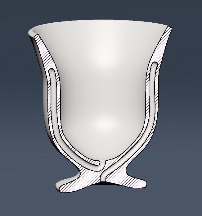 A less obvious Pythagorean/greedy cup.
