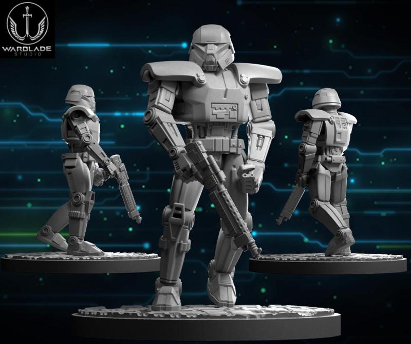 star wars shatterpoint dark trooper presupported included