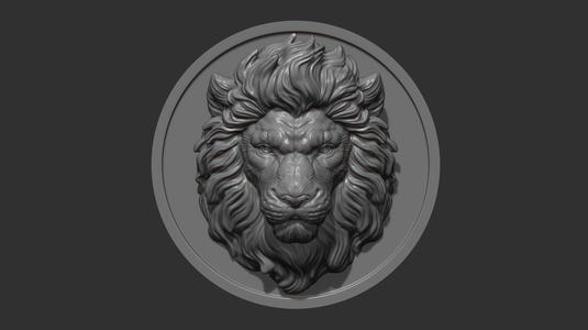 Lion gloomy