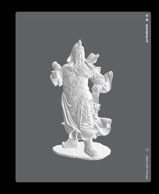 guangong standing sculpture full body
