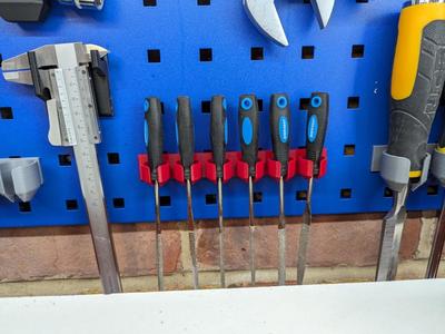 Screwdriver holder for Bott Perfo pegboard (with variations)