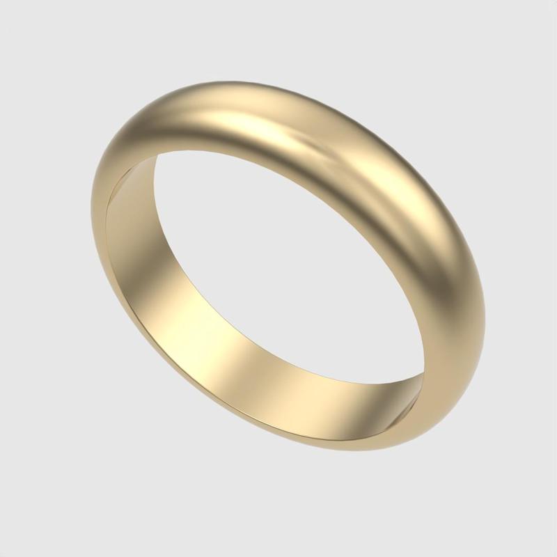 Smooth Domed Band Ring 3D print