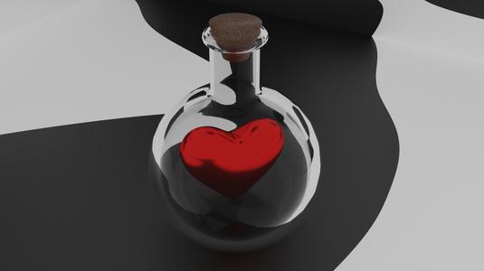 Heart in bottle