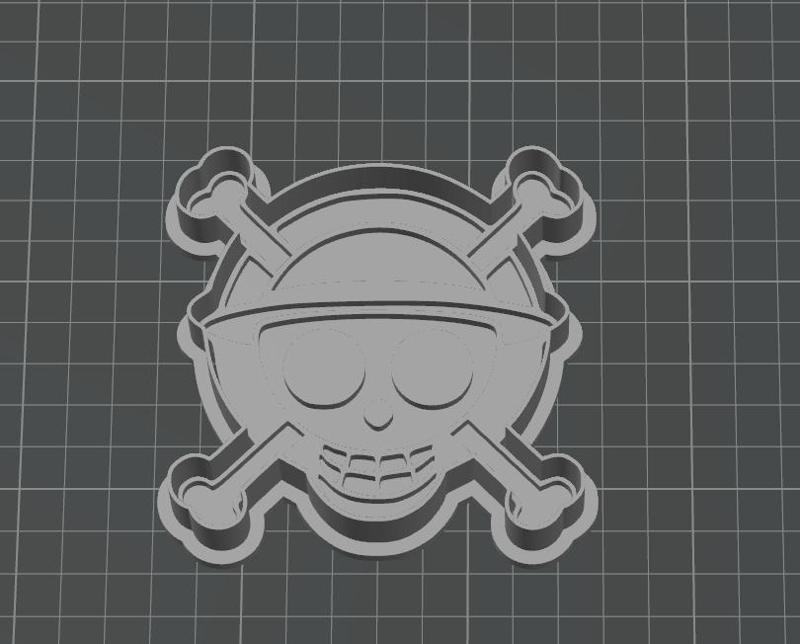 One Piece Luffy Pirate Cookie Cutter Flag