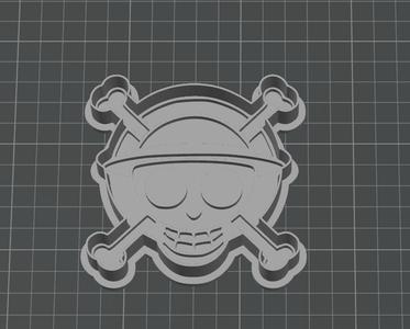 One Piece Luffy Pirate Cookie Cutter Flag