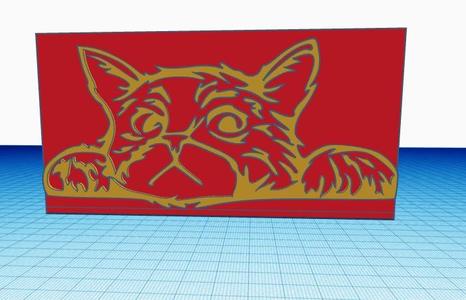 Fish scare peeking cat