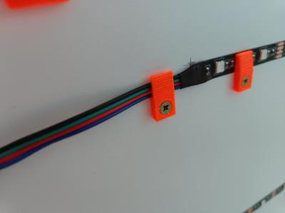 Led strip wire holder