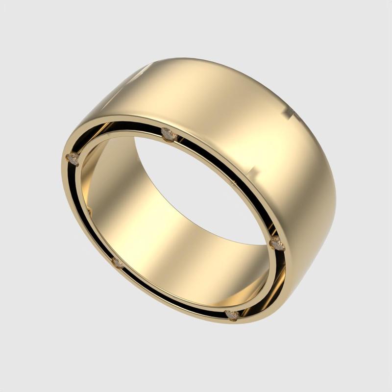 Modern Statement Band Ring 3D print