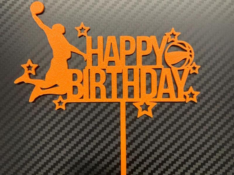 Basketball cake topper