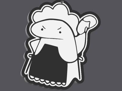 Keychain angry grandmother