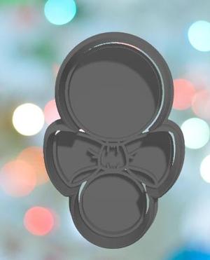 Baby Shower Rattle With Bow Tie Cookie Cutter