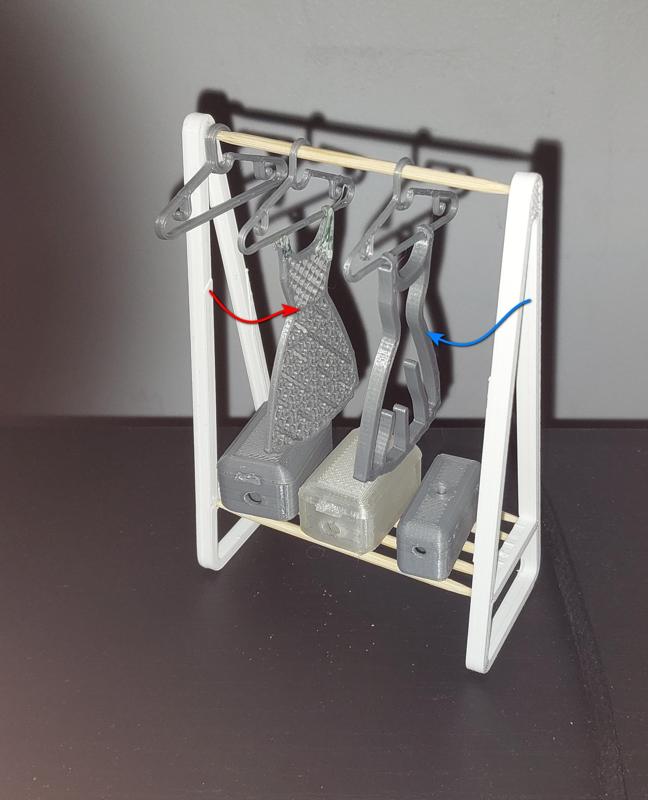 mini robe à suspendre - dress silhouette with holder