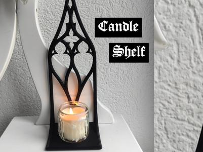 Gothic Candle Shelf – Fantasy Cathedral Decor