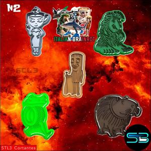 Brainrot set x 5 cookie cutters - cookie cutter