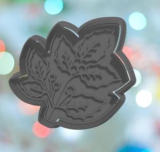 Christmas Holly Branch Cookie Cutter