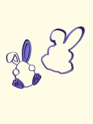 cutter and stamp egg bunny, easter