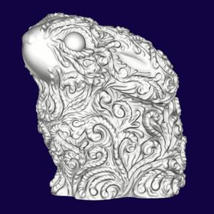 Easter rabbit candle