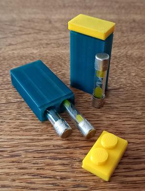 Spare Fuses Container for Glass Cartridge Fuses / Kawasaki KLR650