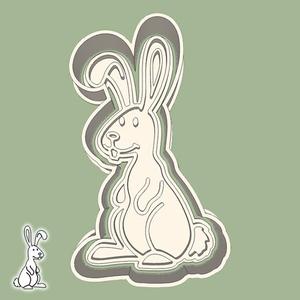 Animals cookie cutters - bunny (rabbit) (style 4)