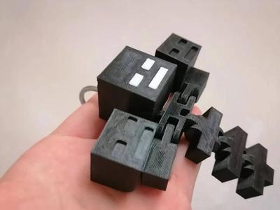 Minecraft movable wither keychain