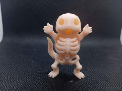 Squirtle Skeleton Toy Figure Pokemon Inspired 
