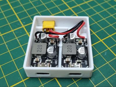 Enclosure for 2 QC4.0/3.0 USB-C PD65W Fast charger