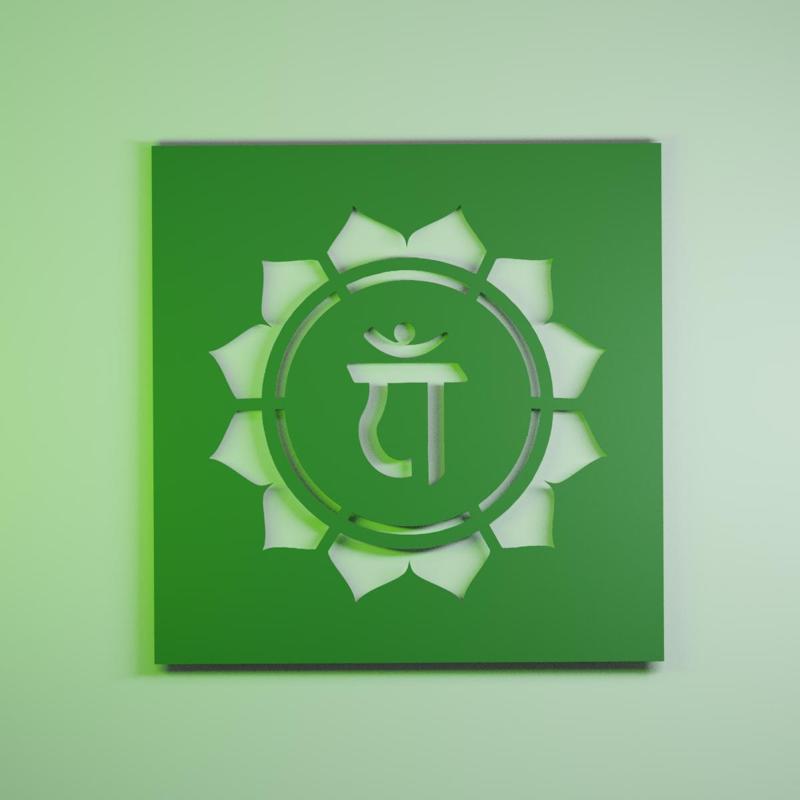 stencil chakra anahata