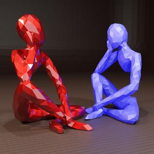 Low Poly Unseen Dimensions - Sculpture