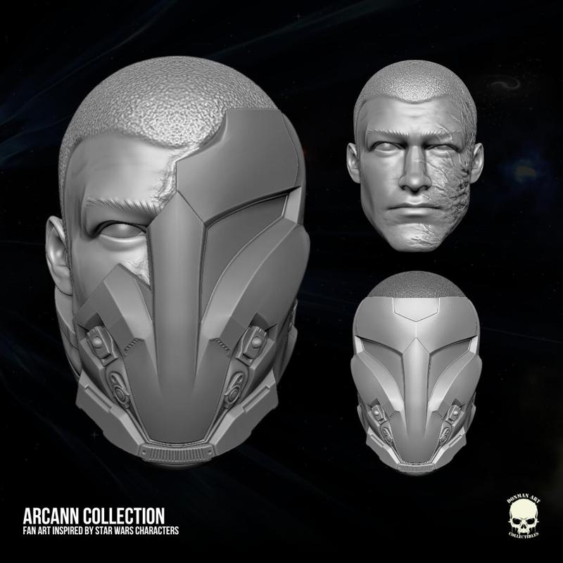 Arcann SW fan art head 3D printable File For Action Figures