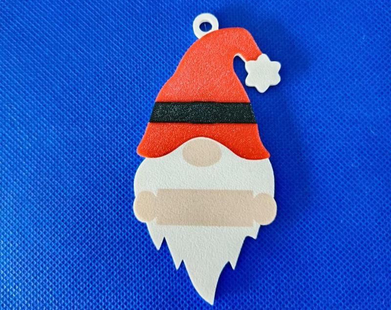 Multicolor Christmas Gnome Tag