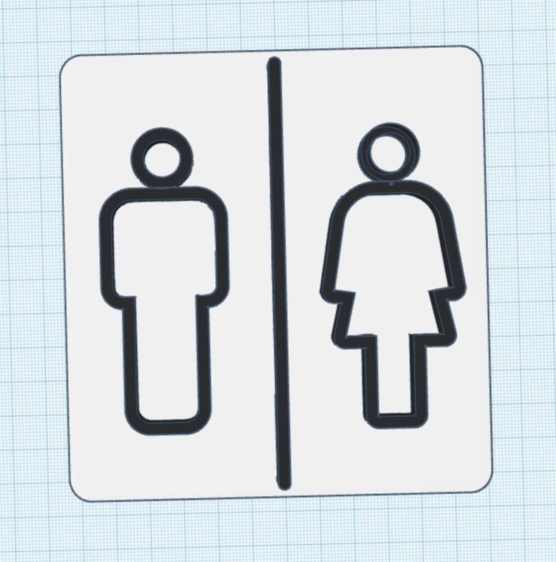 Toilet WC restroom sign man/woman with background
