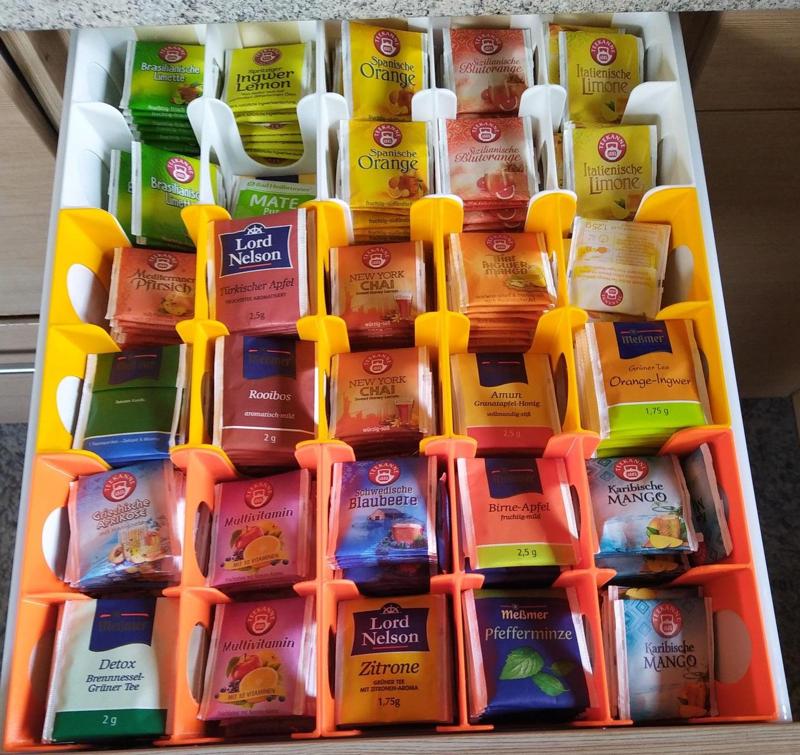 Modulare Tee Sortier Box für Schubladen ( Humpe Küchen Schubladen)